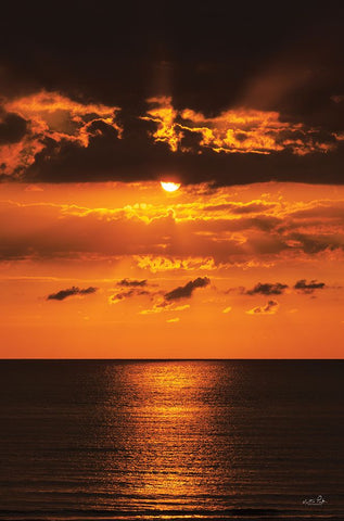 Layers of Sunset Black Modern Wood Framed Art Print by Podt, Martin