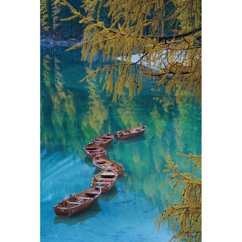 S Curve Black Modern Wood Framed Art Print with Double Matting by Podt, Martin