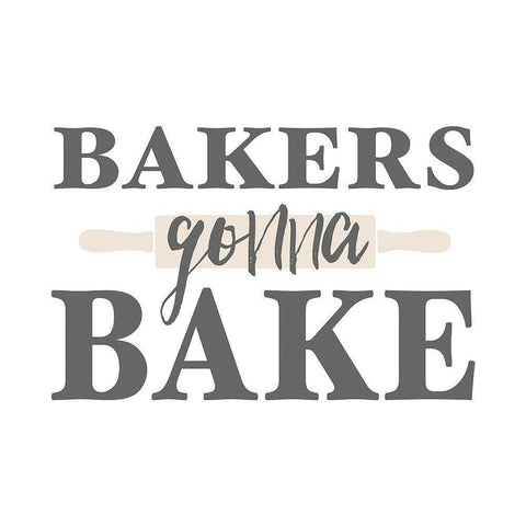 Bakers Gonna Bake Gold Ornate Wood Framed Art Print with Double Matting by Masey St. Studios