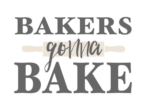 Bakers Gonna Bake Black Ornate Wood Framed Art Print with Double Matting by Masey St. Studios