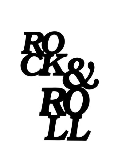 Rock And Roll Black Ornate Wood Framed Art Print with Double Matting by Masey St. Studios