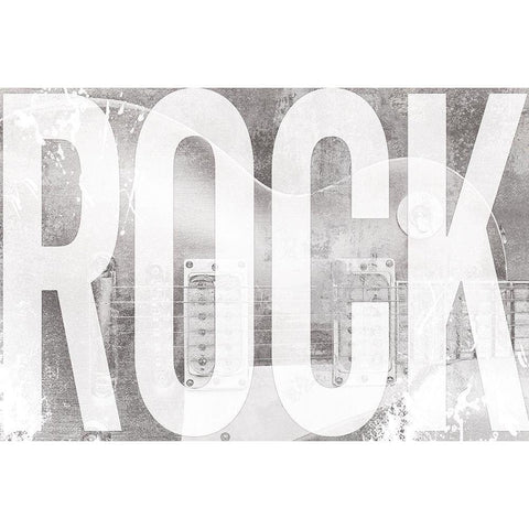 Grungy Rock Gold Ornate Wood Framed Art Print with Double Matting by Masey St. Studios