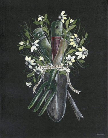 Get Your Hands Dirty Black Ornate Wood Framed Art Print with Double Matting by Norkus, Julie
