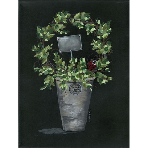 Good Luck Topiary White Modern Wood Framed Art Print by Norkus, Julie