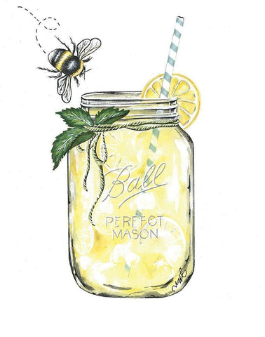 When Life Gives You Lemons White Modern Wood Framed Art Print with Double Matting by Norkus, Julie