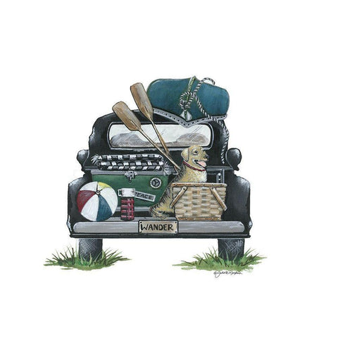 Adventure Awaits Gold Ornate Wood Framed Art Print with Double Matting by Norkus, Julie