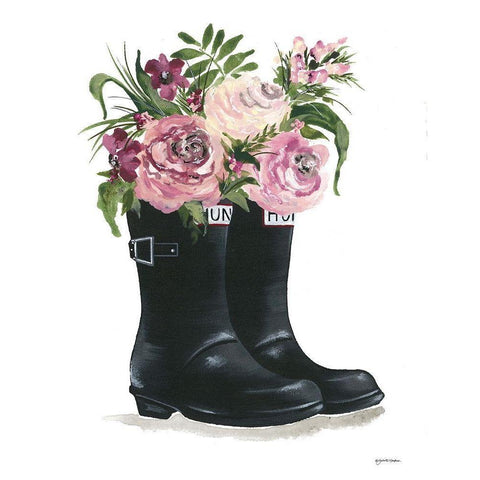 Rain, Rain go Away Gold Ornate Wood Framed Art Print with Double Matting by Norkus, Julie