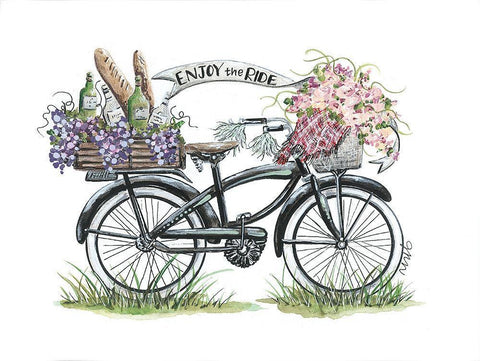 Life is Beautiful Black Ornate Wood Framed Art Print with Double Matting by Norkus, Julie