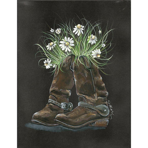 Giddy Up Black Modern Wood Framed Art Print with Double Matting by Norkus, Julie