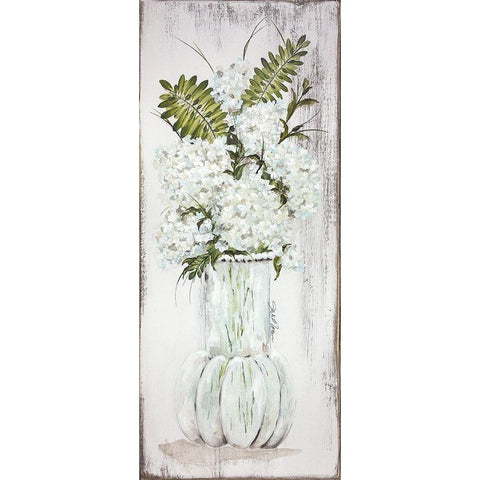 Light And Airy Hydrangea Black Modern Wood Framed Art Print with Double Matting by Norkus, Julie