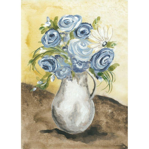 Sunny Day Flowers White Modern Wood Framed Art Print by Norkus, Julie