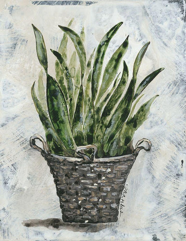 Snake Basket Black Ornate Wood Framed Art Print with Double Matting by Norkus, Julie