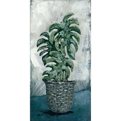 Boho Monstera Black Modern Wood Framed Art Print by Norkus, Julie