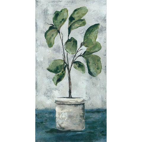 Fiddle Leaf Fig Black Modern Wood Framed Art Print by Norkus, Julie