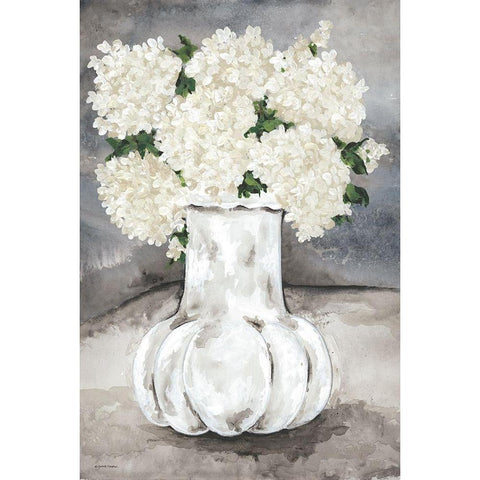 Snowball Hydrangea Black Modern Wood Framed Art Print by Norkus, Julie