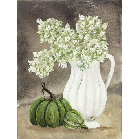 Pumpkin Study White Modern Wood Framed Art Print by Norkus, Julie