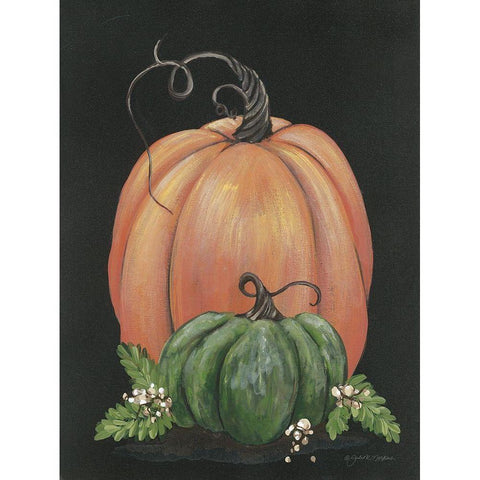Pumpkin and Talloberry White Modern Wood Framed Art Print by Norkus, Julie