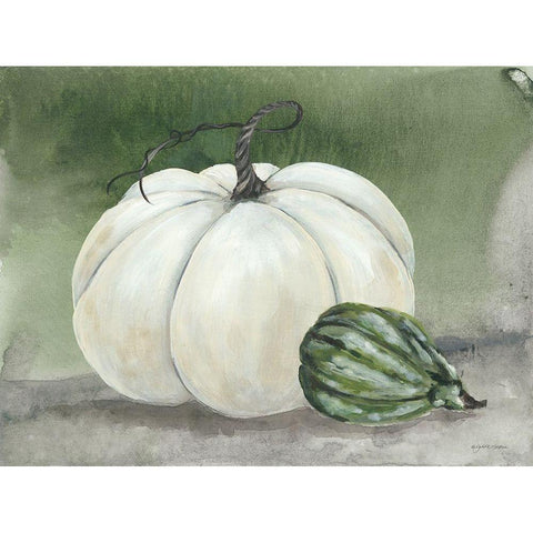 Sunny Day Pumpkins II Black Modern Wood Framed Art Print by Norkus, Julie