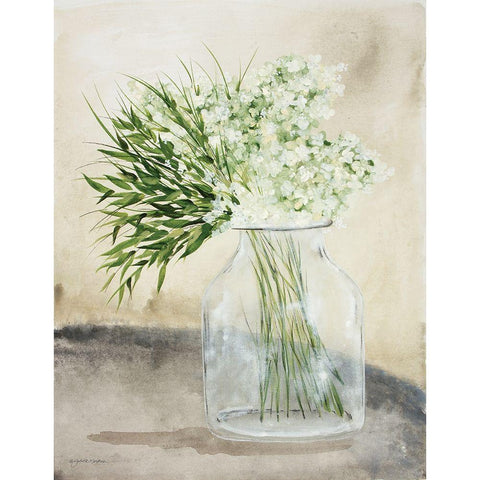 Simple Hydrangea Black Modern Wood Framed Art Print by Norkus, Julie