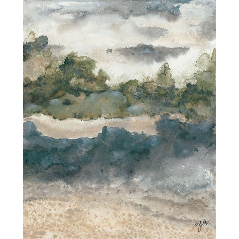 Calming 1   Gold Ornate Wood Framed Art Print with Double Matting by Norkus, Julie