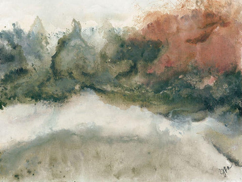 Calming 2   Black Ornate Wood Framed Art Print with Double Matting by Norkus, Julie