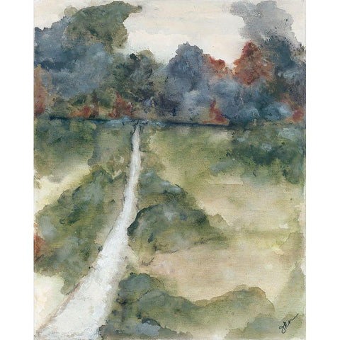 Far Away 1   White Modern Wood Framed Art Print by Norkus, Julie