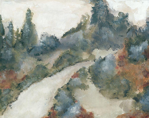 Far Away 2  White Modern Wood Framed Art Print with Double Matting by Norkus, Julie