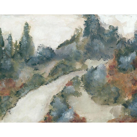 Far Away 2  White Modern Wood Framed Art Print by Norkus, Julie