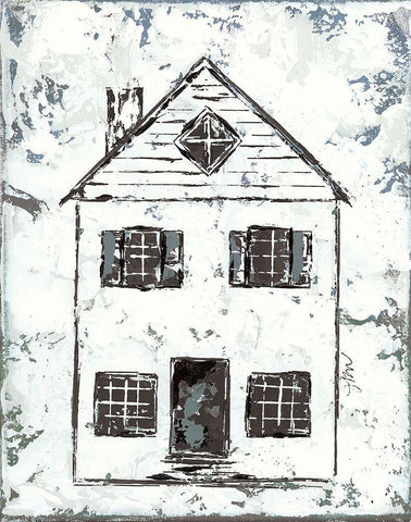 Shelter Series I Black Ornate Wood Framed Art Print with Double Matting by Norkus, Julie