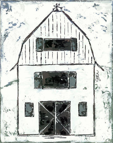 Shelter Series II White Modern Wood Framed Art Print with Double Matting by Norkus, Julie