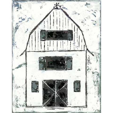 Shelter Series II Black Modern Wood Framed Art Print with Double Matting by Norkus, Julie