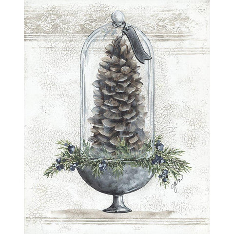 Sugar Cone Under Glass White Modern Wood Framed Art Print by Norkus, Julie