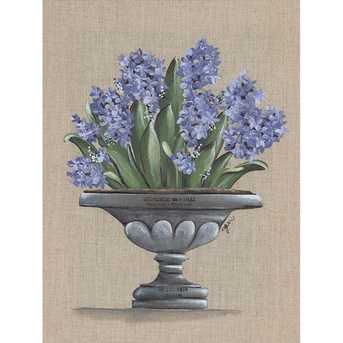 Hyacinth Urn Black Modern Wood Framed Art Print with Double Matting by Norkus, Julie