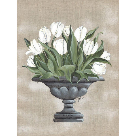 Tulip Urn Black Modern Wood Framed Art Print with Double Matting by Norkus, Julie