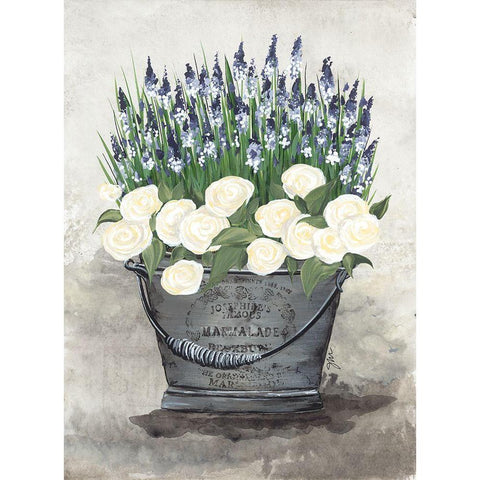 Pail of Poises Black Modern Wood Framed Art Print with Double Matting by Norkus, Julie