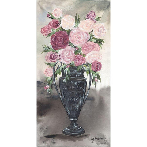 Ranunculus Topiary White Modern Wood Framed Art Print by Norkus, Julie