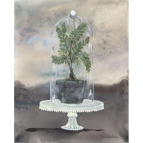 Cloche Fern Black Modern Wood Framed Art Print by Norkus, Julie