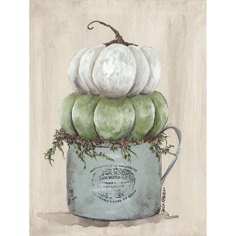 Enamelware with Pumpkin Black Modern Wood Framed Art Print with Double Matting by Norkus, Julie