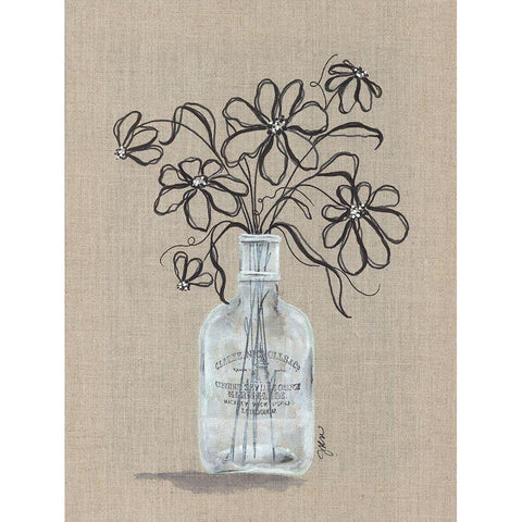 Sketchy Floral 1 Gold Ornate Wood Framed Art Print with Double Matting by Norkus, Julie