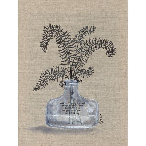 Sketchy Floral 3 Black Modern Wood Framed Art Print with Double Matting by Norkus, Julie