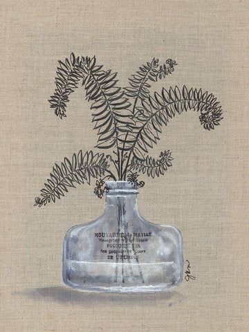 Sketchy Floral 3 White Modern Wood Framed Art Print with Double Matting by Norkus, Julie