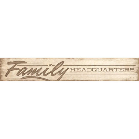 Family Headquarters Black Modern Wood Framed Art Print with Double Matting by Rader, Lauren