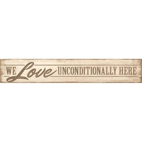 Love Unconditionally Black Modern Wood Framed Art Print by Rader, Lauren