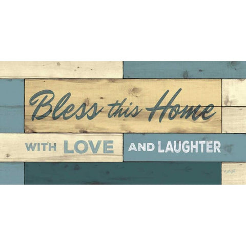 Bless This Home White Modern Wood Framed Art Print by Rader, Lauren