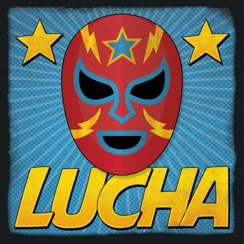 Lucha Black Modern Wood Framed Art Print with Double Matting by Rader, Lauren