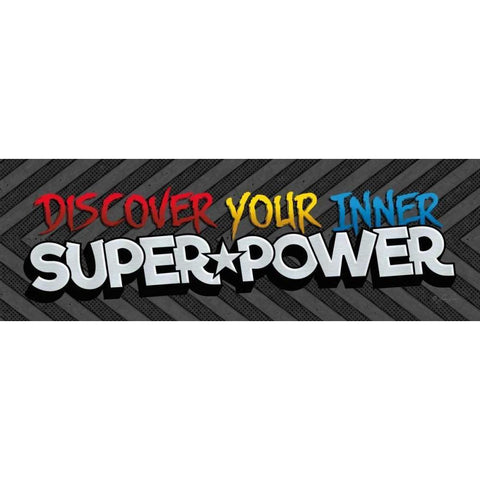 Superpower Black Modern Wood Framed Art Print with Double Matting by Rader, Lauren