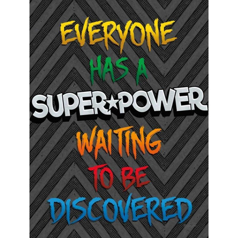 Everyone Has a Super Power Gold Ornate Wood Framed Art Print with Double Matting by Rader, Lauren