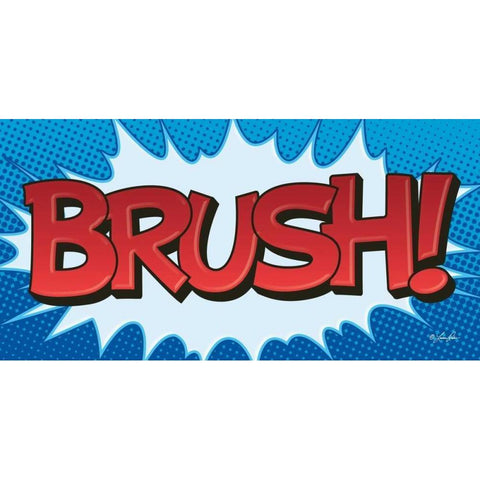 Superhero Brush! White Modern Wood Framed Art Print by Rader, Lauren