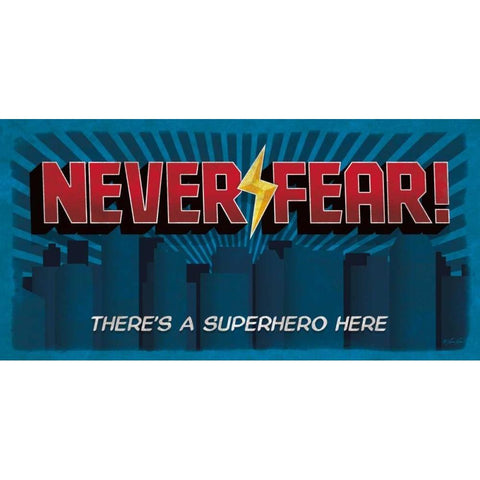 Never Fear! Black Modern Wood Framed Art Print by Rader, Lauren