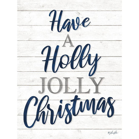Have a Holly Jolly Christmas Gold Ornate Wood Framed Art Print with Double Matting by Rader, Lauren